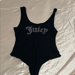 Juicy Couture Black Rhinestone Bodysuit